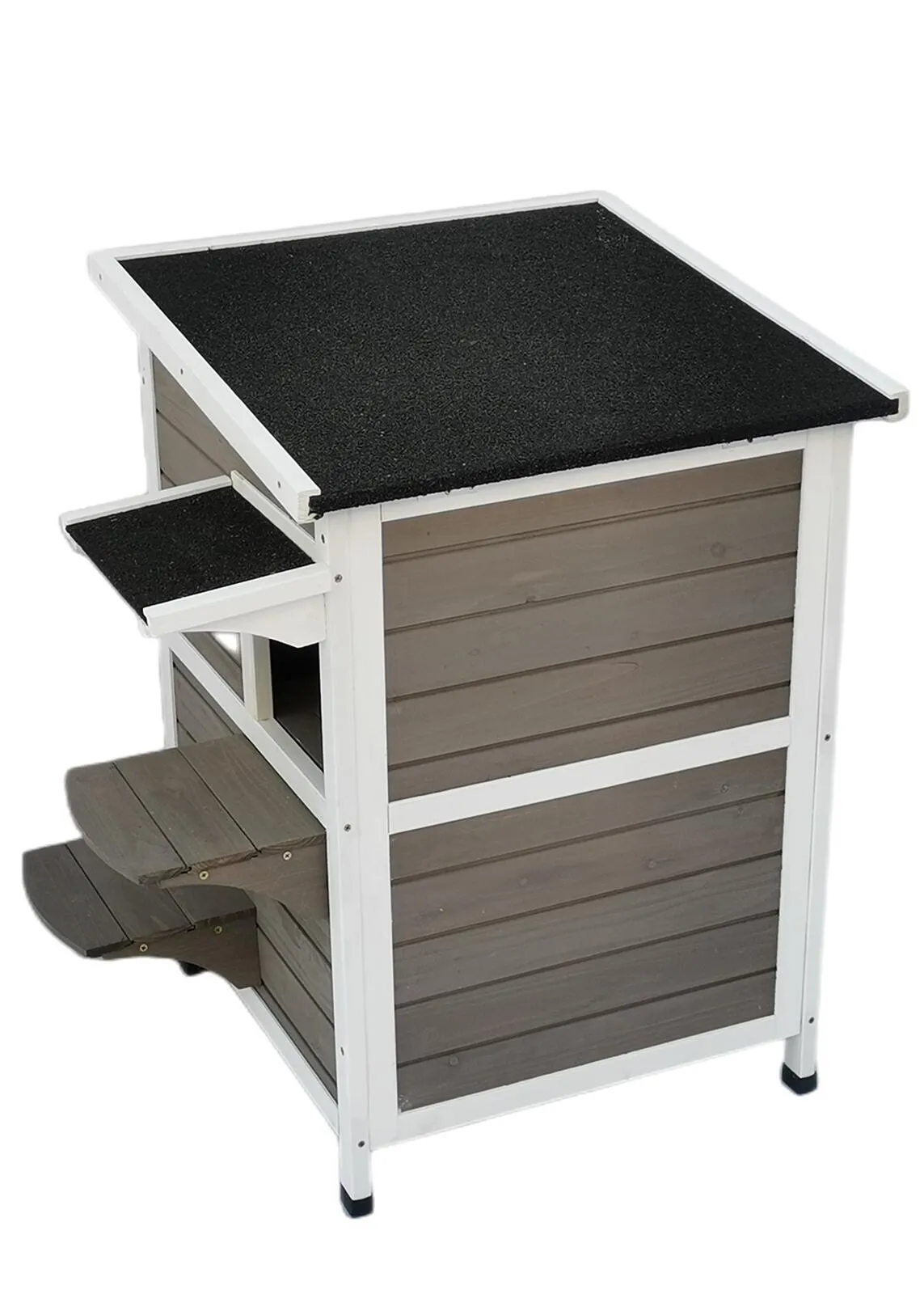 2 Story Cat Shelter Condo with Escape Door | Rainproof Kitty House