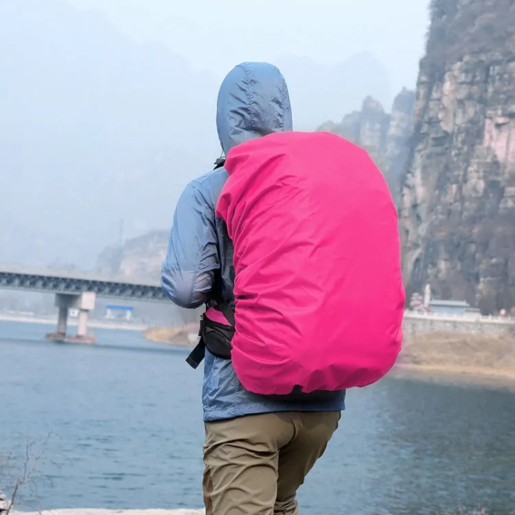 35L Adjustable Waterproof Dustproof Backpack  Rain Cover Portable Ultralight Protective Cover(Pink)