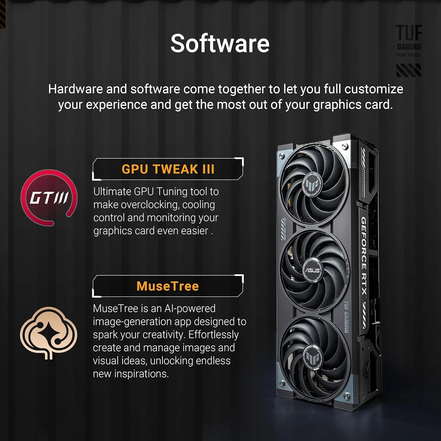 ASUS TUF Gaming GeForce RTX  5070 Ti 16GB GDDR7 OC Edition Gaming Graphics Card (PCIe 5.0, HDMI/DP 2.1, 3.125-slot, Military-Grade Components, Protective PCB Coating, axial-tech Fans)