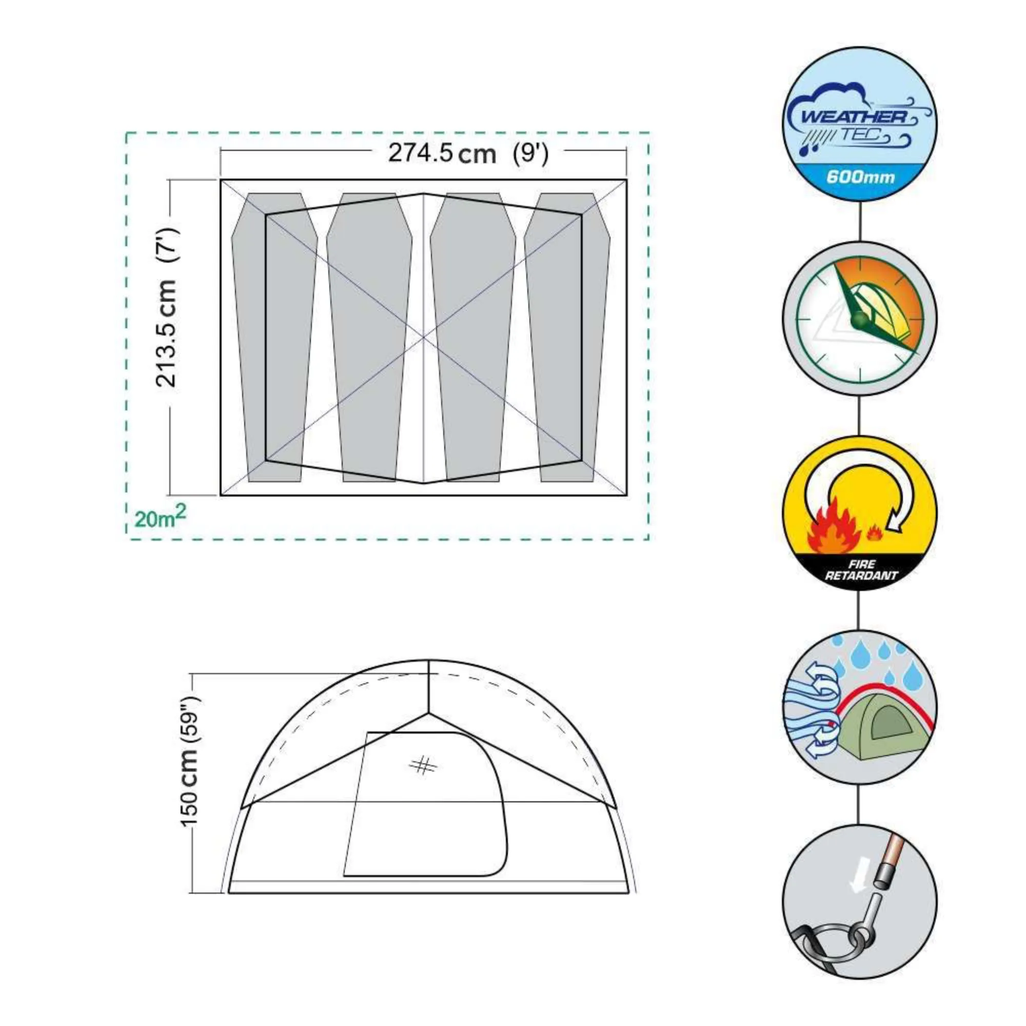 Coleman Sundome 4 Person Tent