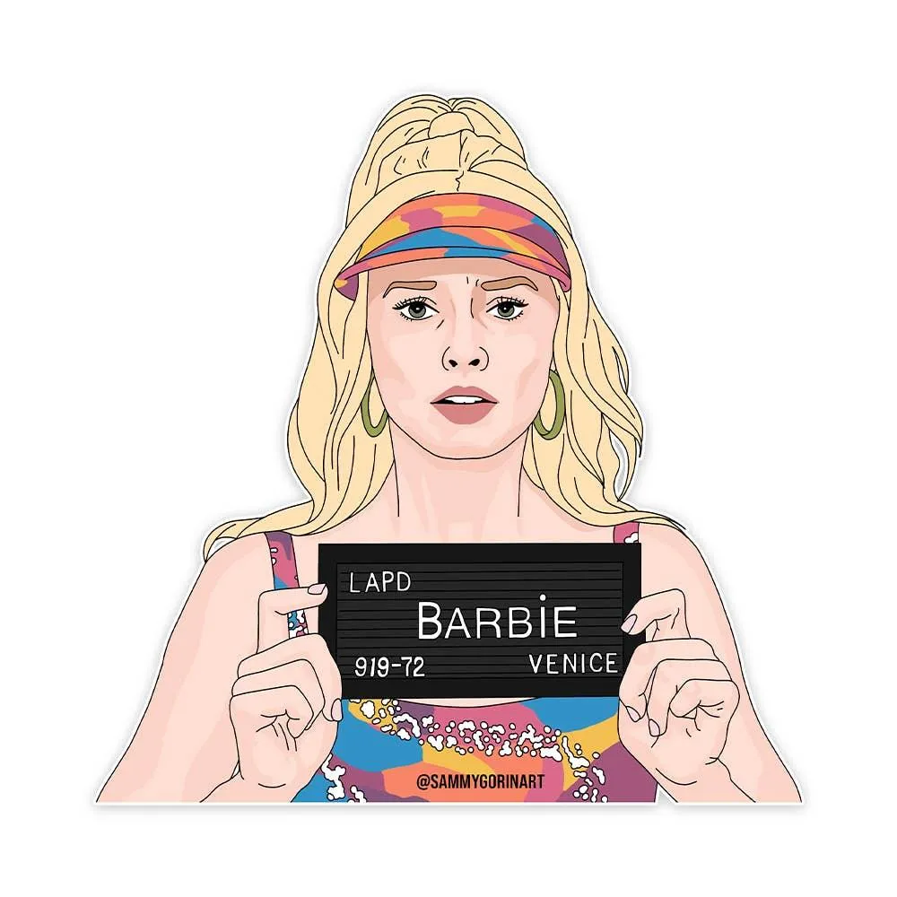 Creative Stationery | Barbie Arrest- Margot Robbie Sticker | Sammy Gorin