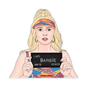 Creative Stationery | Barbie Arrest- Margot Robbie Sticker | Sammy Gorin
