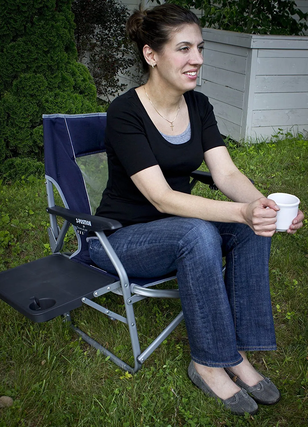 GCI Outdoor 3-Position Reclining Low-Height Folding Lawn Chair