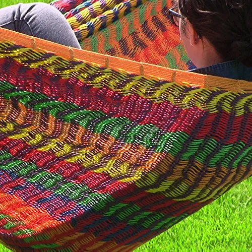 Hand-Woven Mayan Family Hammock  XXL Thick Cord - Sunnydaze