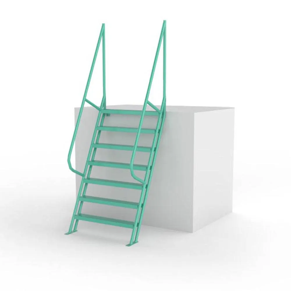 Heavy-Duty Ships Ladder All Welded - 65 Degree Angle