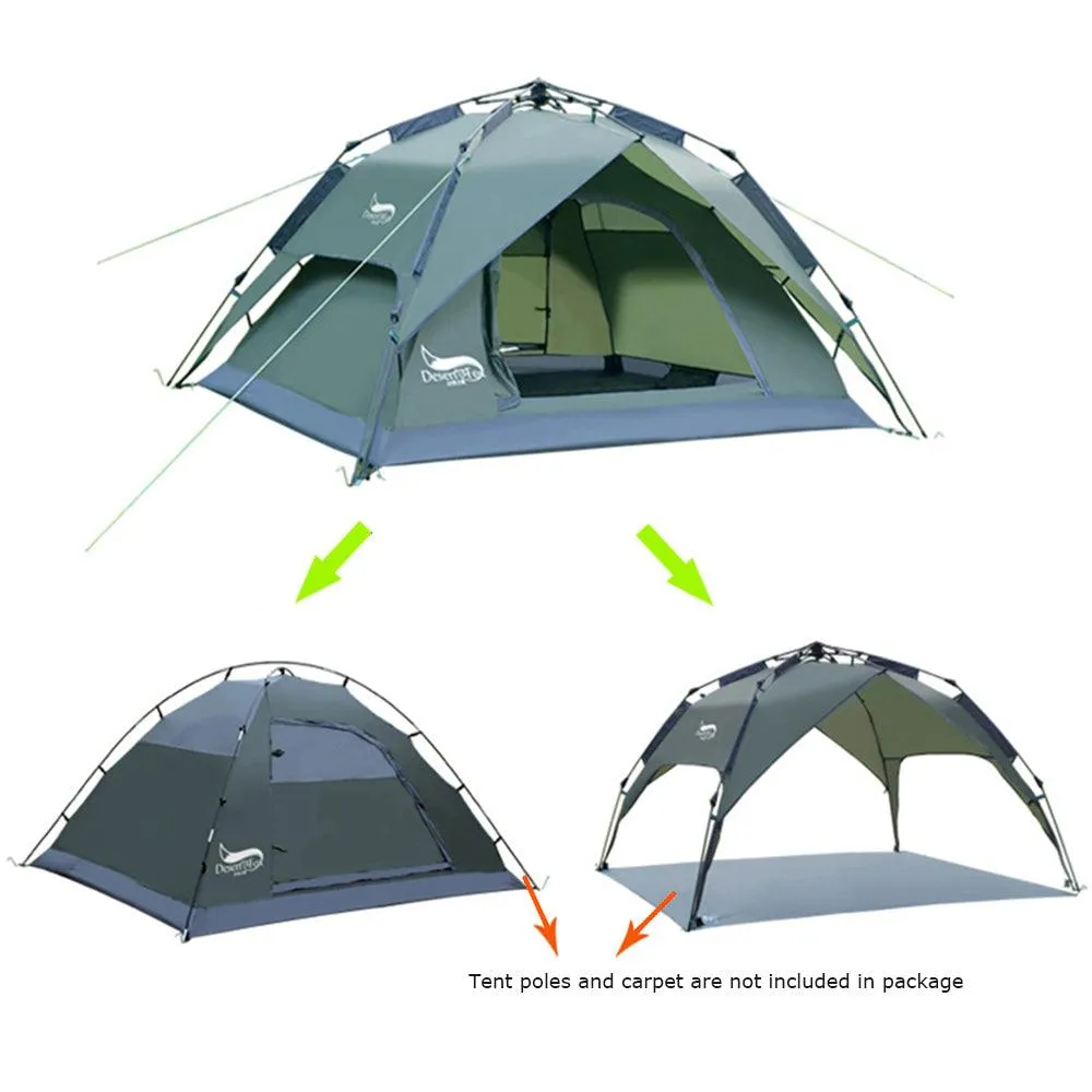Portable Automatic Tent for 3-4 Person Family - Instant Setup for Hiking, Camping and Travel
