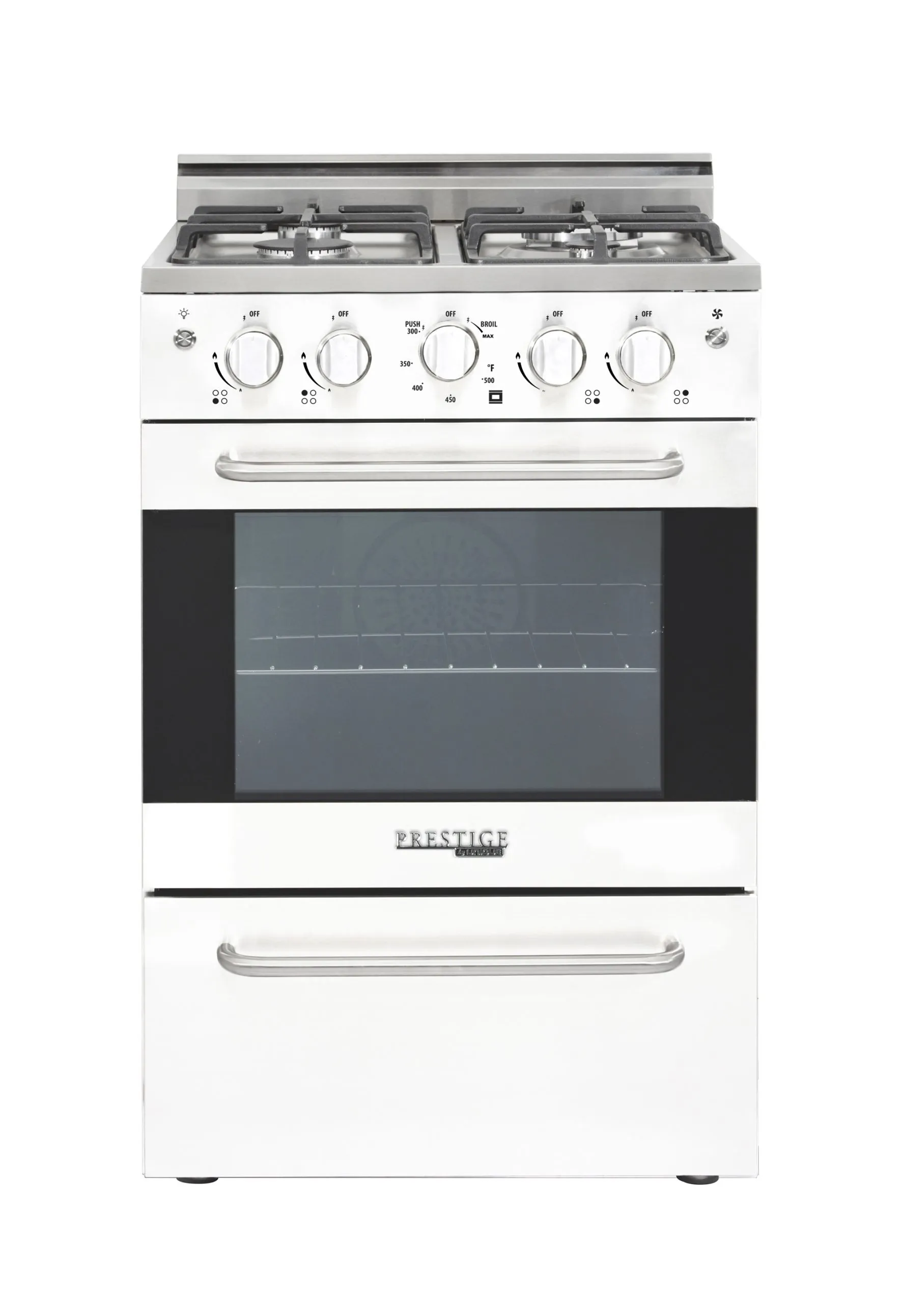 Unique Prestige 24" Stainless Convection Gas Range (Electric Ignition)