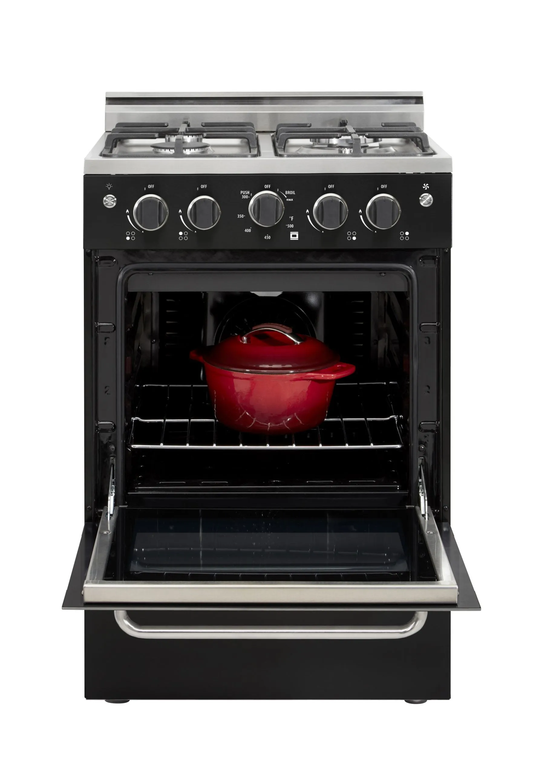 Unique Prestige 24" Stainless Convection Gas Range (Electric Ignition)