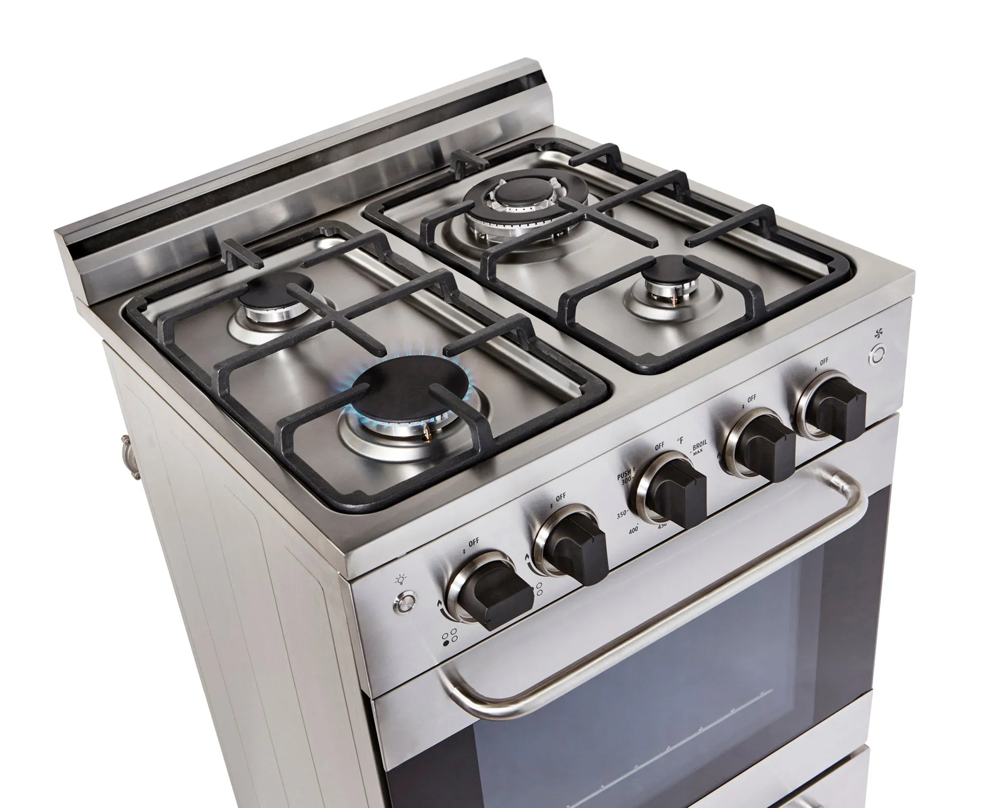 Unique Prestige 24" Stainless Convection Gas Range (Electric Ignition)