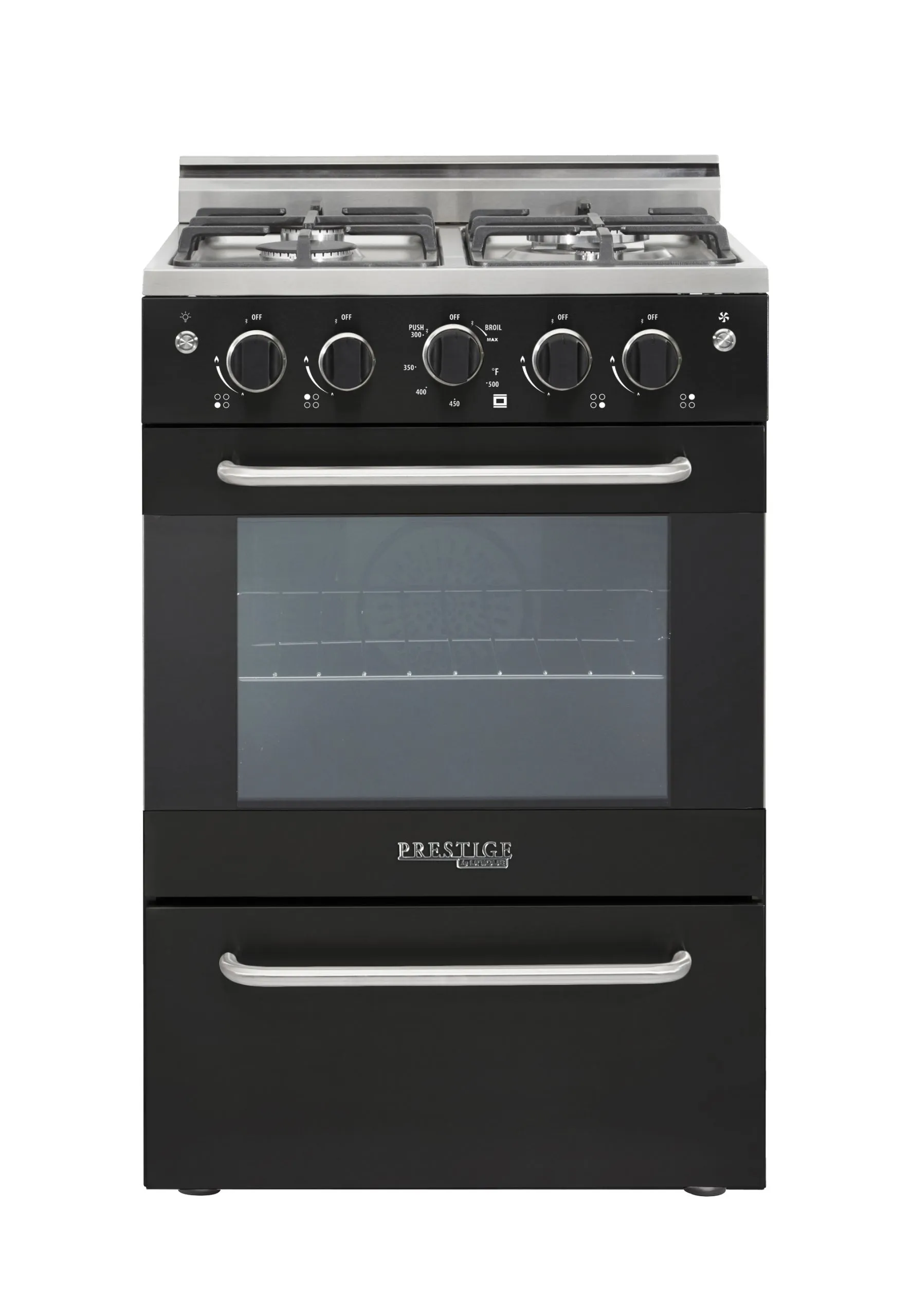 Unique Prestige 24" Stainless Convection Gas Range (Electric Ignition)