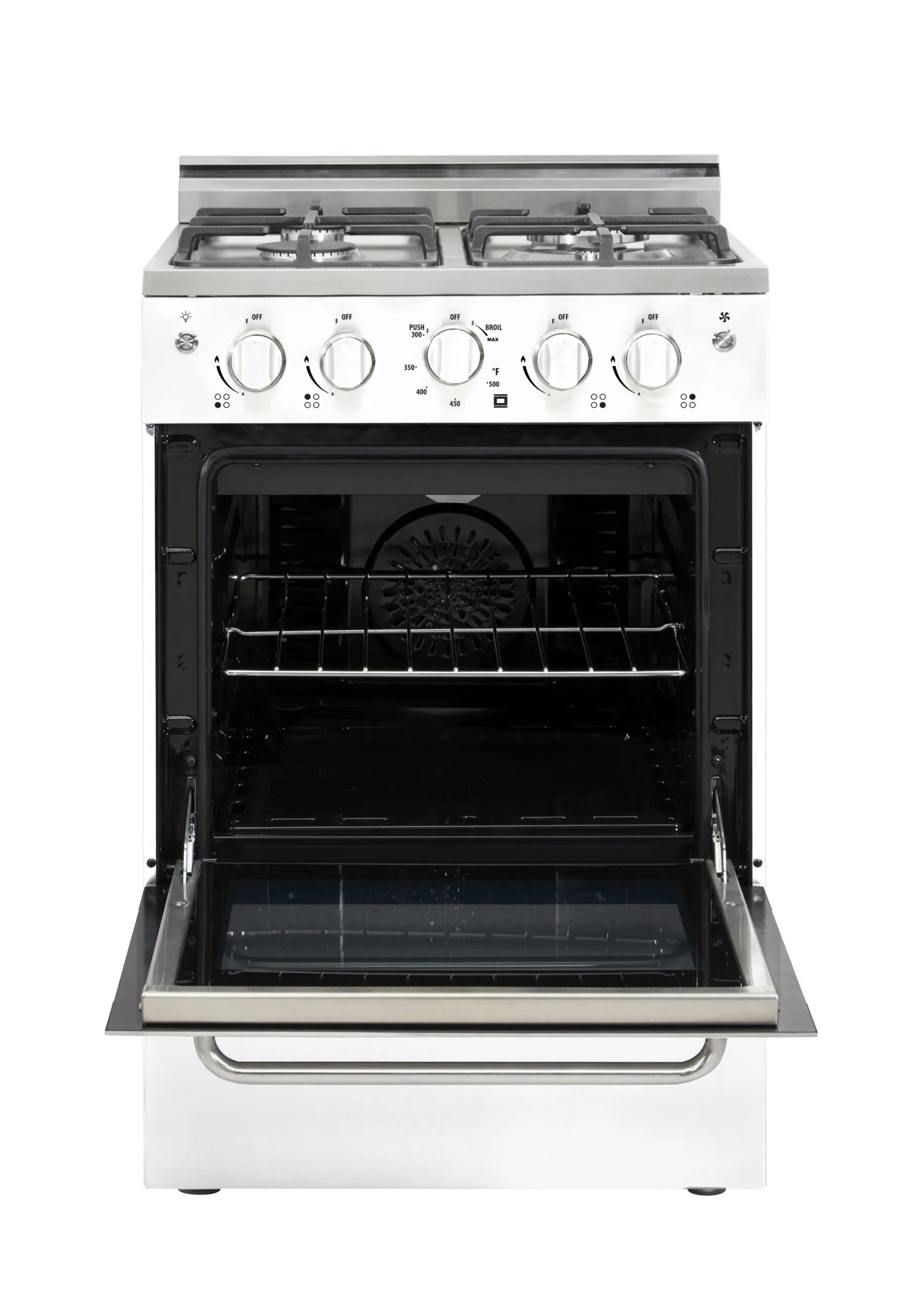 Unique Prestige 24" Stainless Convection Gas Range (Electric Ignition)