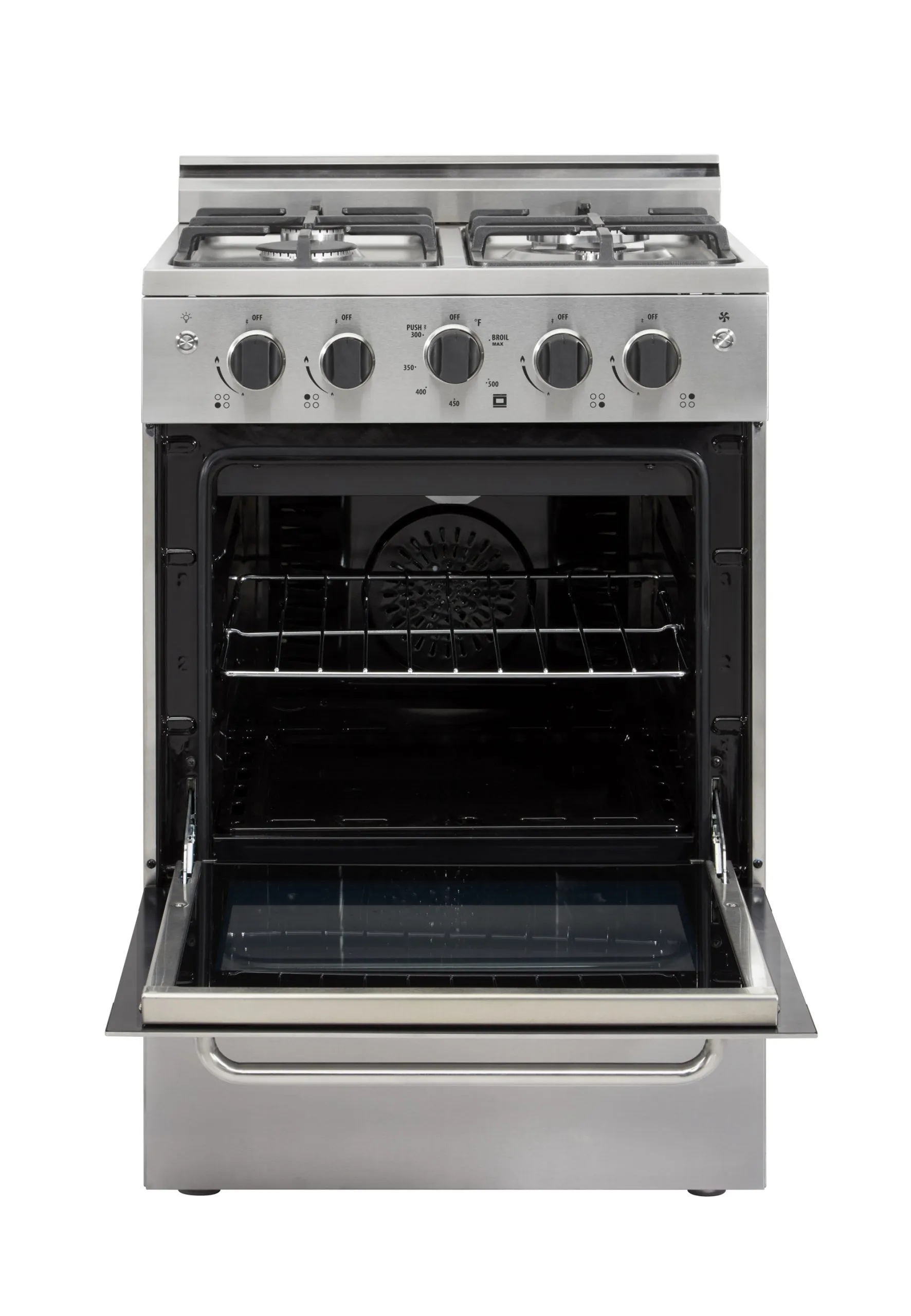 Unique Prestige 24" Stainless Convection Gas Range (Electric Ignition)