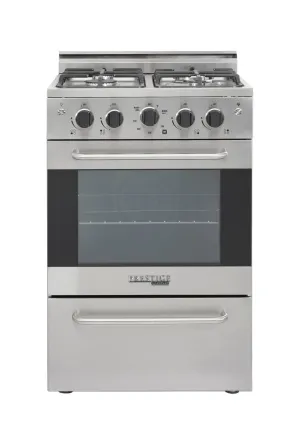 Unique Prestige 24" Stainless Convection Gas Range (Electric Ignition)