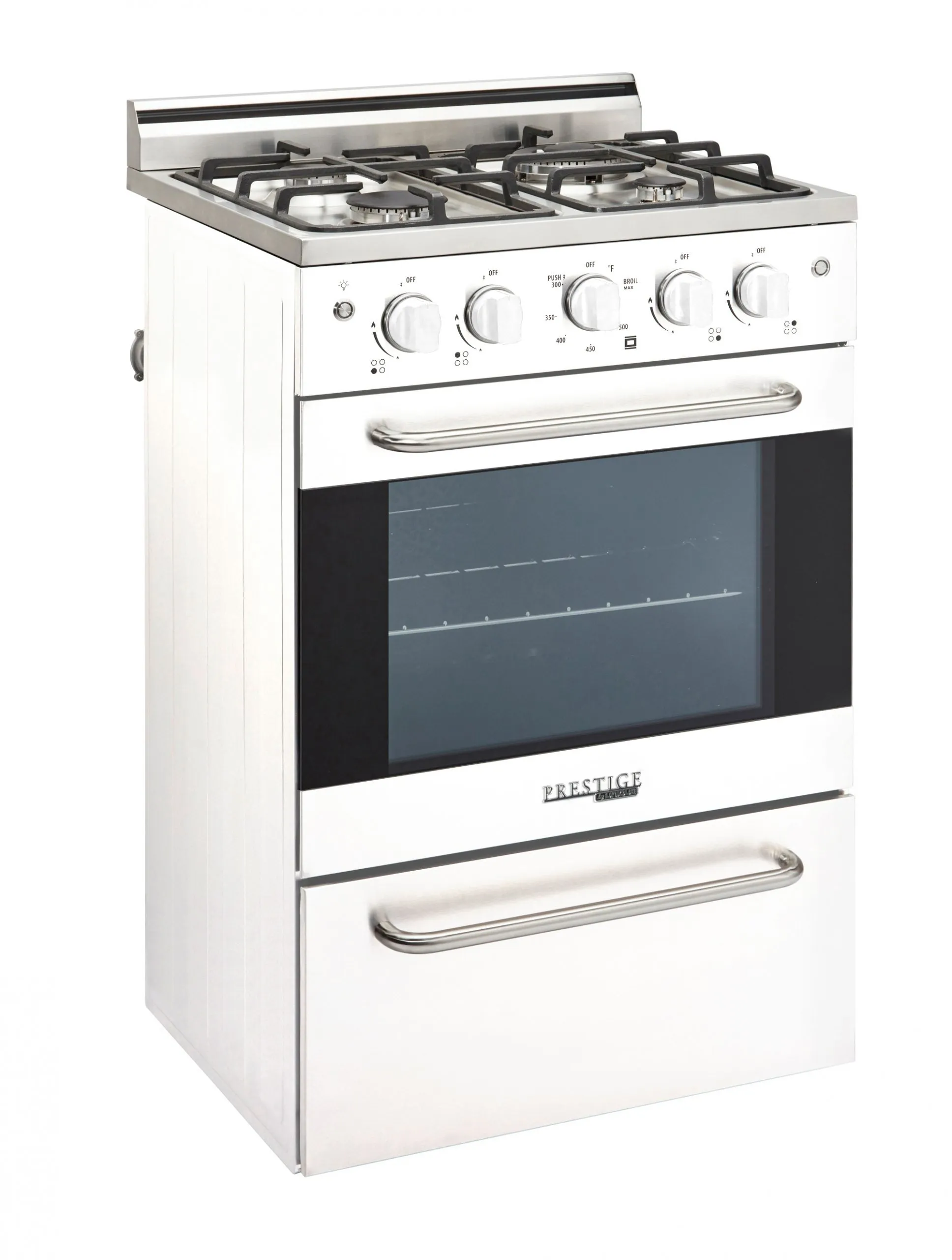 Unique Prestige 24" Stainless Convection Gas Range (Electric Ignition)