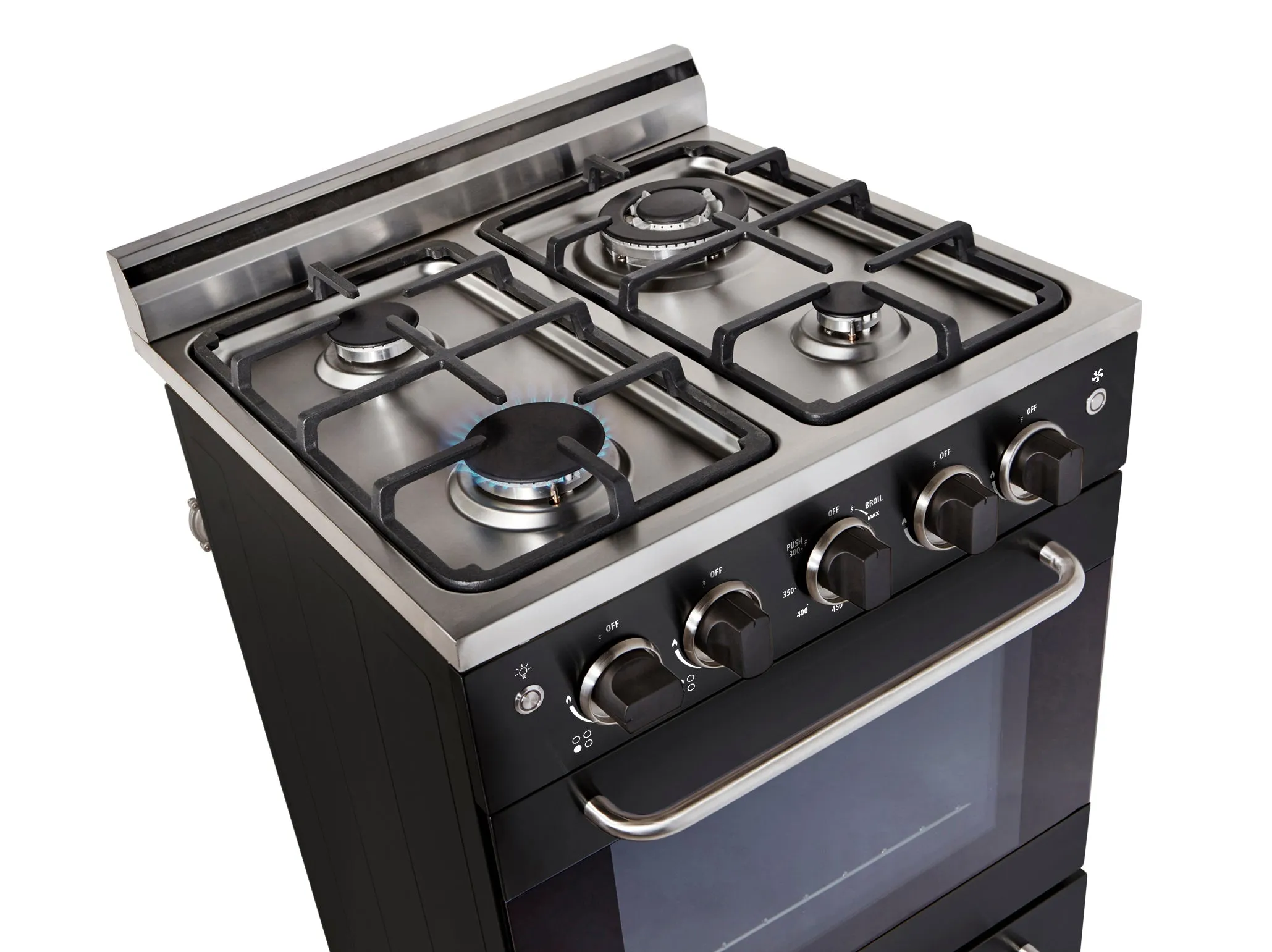 Unique Prestige 24" Stainless Convection Gas Range (Electric Ignition)