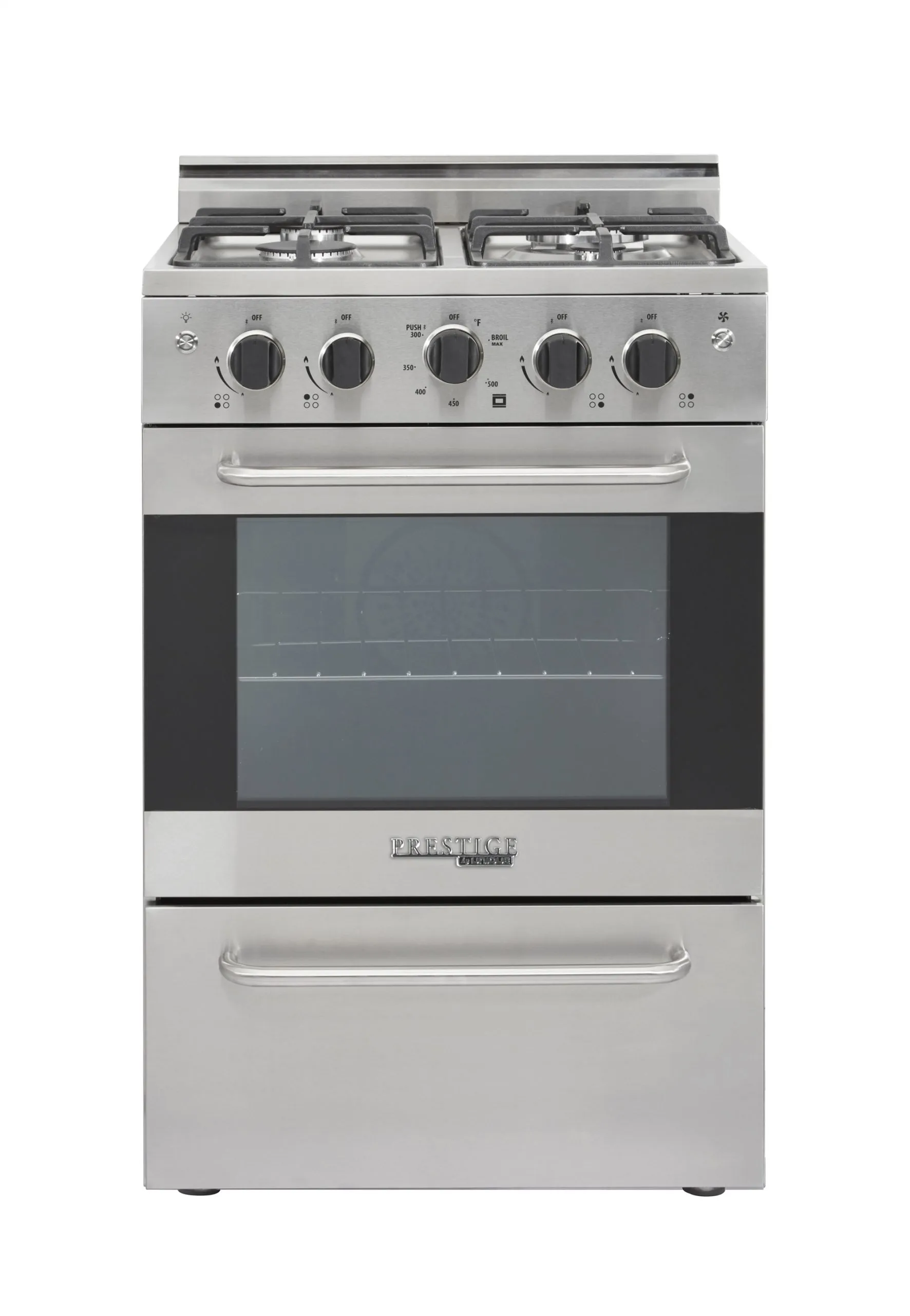 Unique Prestige 24" Stainless Convection Gas Range (Electric Ignition)