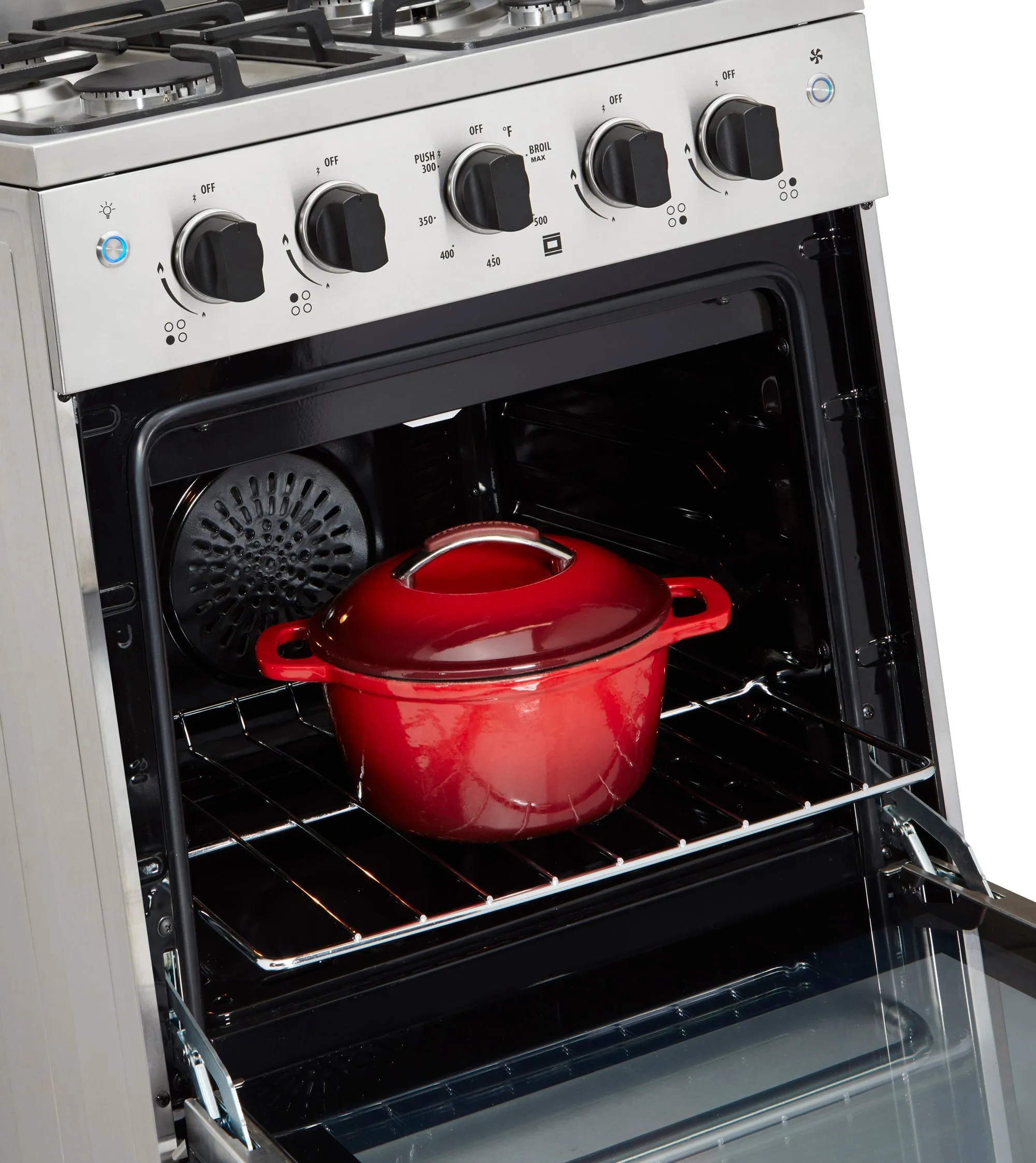 Unique Prestige 24" Stainless Convection Gas Range (Electric Ignition)
