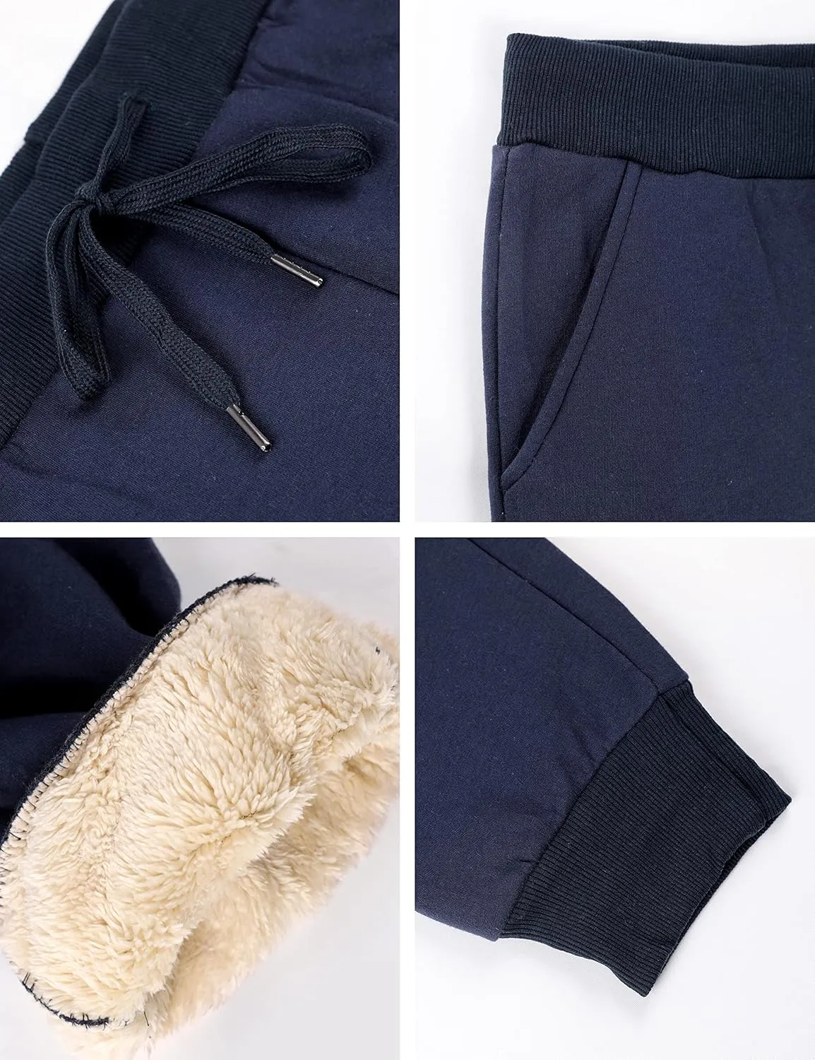 Yeokou Women's Warm Sherpa Lined Athletic Sweatpants Jogger Fleece Pants