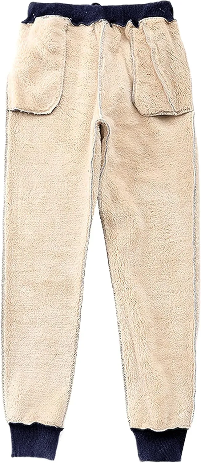 Yeokou Women's Warm Sherpa Lined Athletic Sweatpants Jogger Fleece Pants